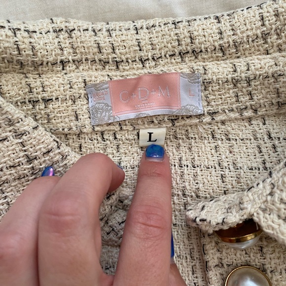 CDM | Boutique tweed button down with pearl buttons | L - Picture 6 of 6